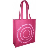 Pink Shopping Bag - 'Reduce, Reuse, Recycle'